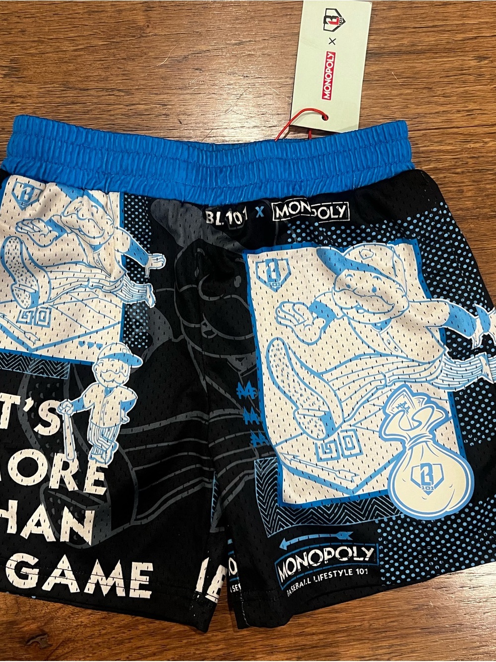 NWT Baseball Lifestyle 101 youth small monopoly shorts